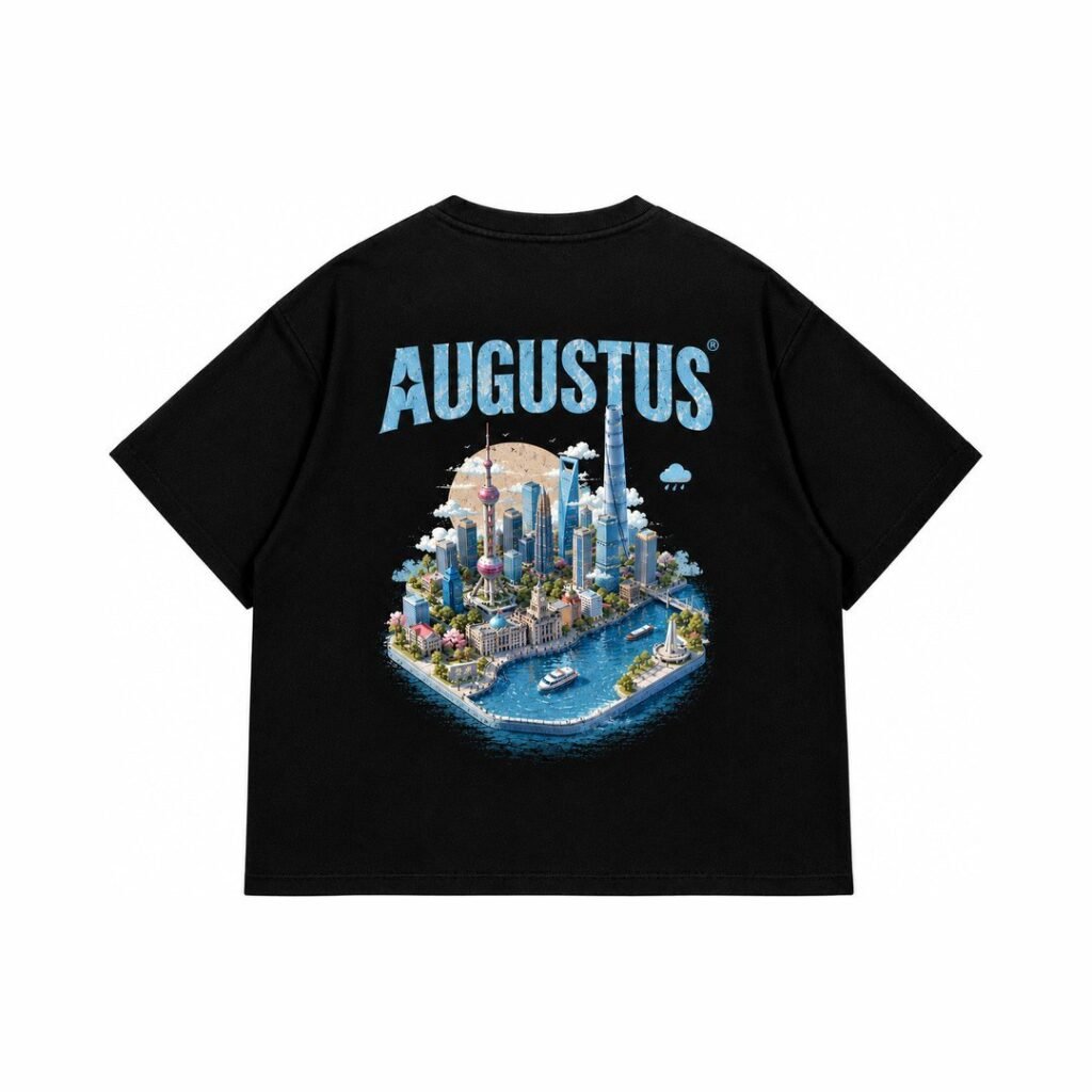 ÁO THUN “AUGUSTUS” SHANGHAI SKYLINE TEE / BLACK